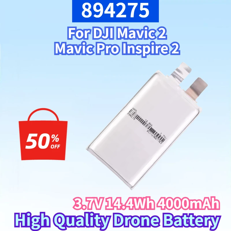 Newest 894275 3.7V 14.4Wh 4000mAh Li-ion Rechargeable Battery for DJI Mavic 2 Mavic Pro Inspire 2 High Quality Drone Battery
Newest 894275 3.7V 14.4Wh 4000mAh Li-ion Rechargeable Battery for DJI Mavic 2 Mavic Pro Inspire 2 High Quality Drone Battery