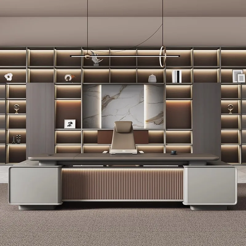Luxury Modern Office Desk Furniture CEO Desk For Home Or Corporate Office Includes Desk Chairs
Luxury Modern Office Desk Furniture CEO Desk For Home Or Corporate Office Includes Desk Chairs