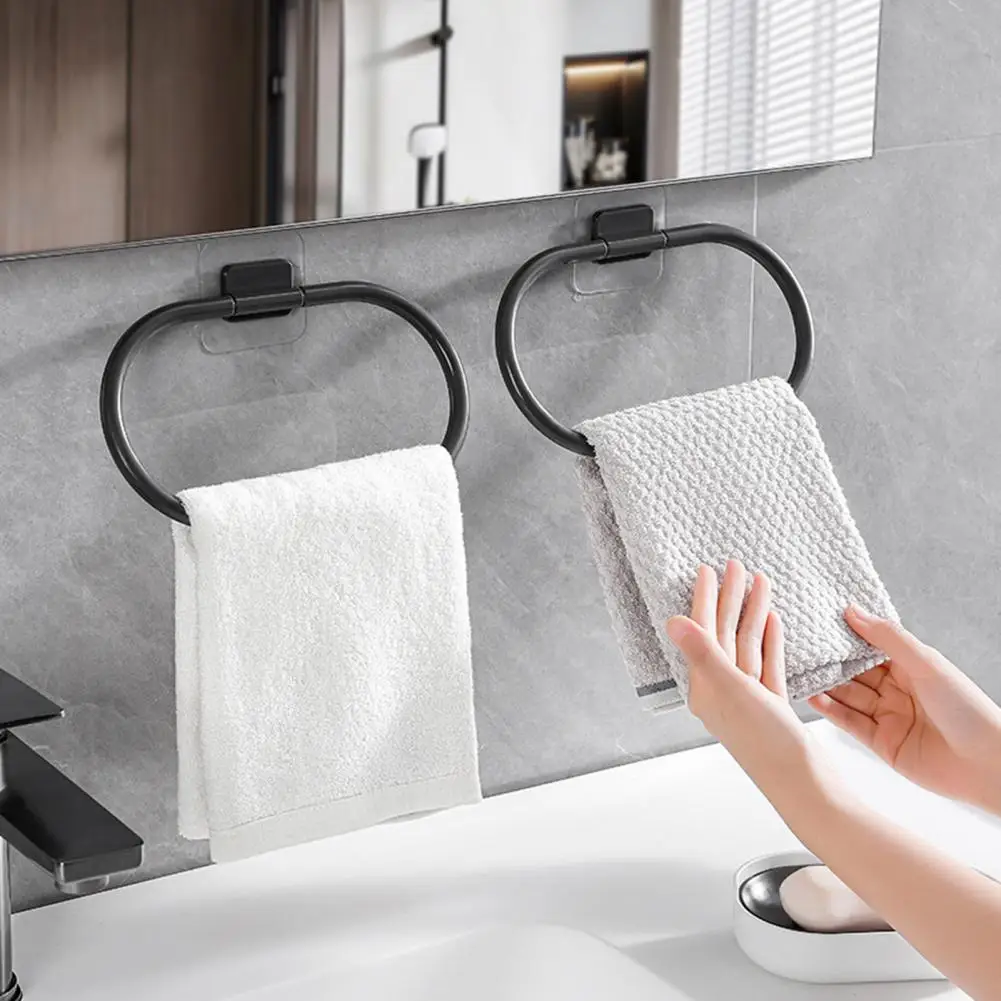 21cm Bathroom Towel Ring Wall-mounted Adhesive Hand Towel Hanger Drill-Free Installation Towel Holder For Bathroom Storage
21cm Bathroom Towel Ring Wall-mounted Adhesive Hand Towel Hanger Drill-Free Installation Towel Holder For Bathroom Storage