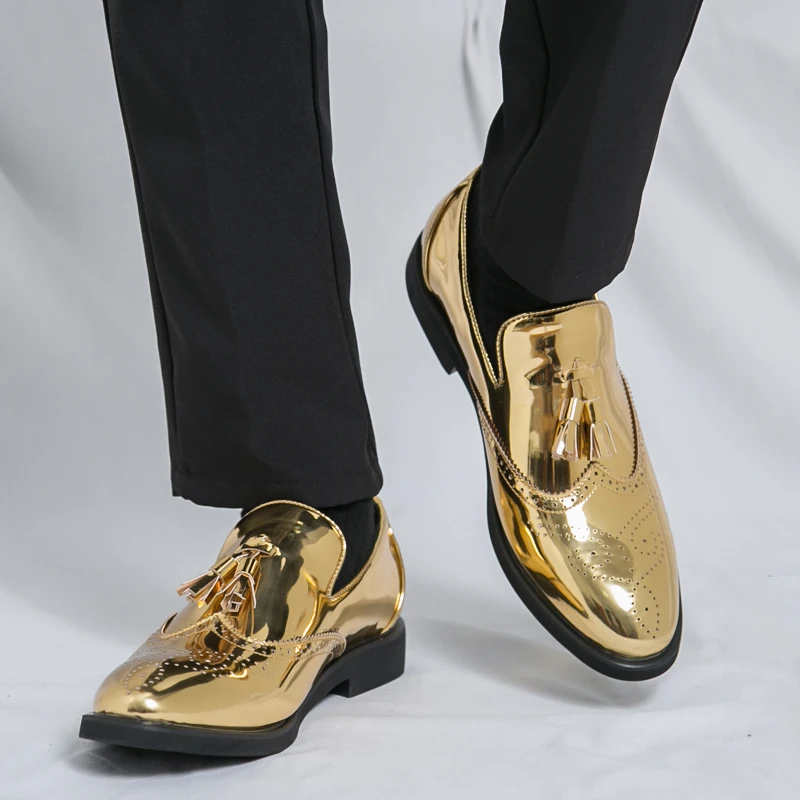Men Fashionable Tassel Shoes Men One Foot Casual Comfortable Brand Small Leather Shoes British Busines Banquet Shoes Sizes 38-46
Men Fashionable Tassel Shoes Men One Foot Casual Comfortable Brand Small Leather Shoes British Busines Banquet Shoes Sizes 38-46