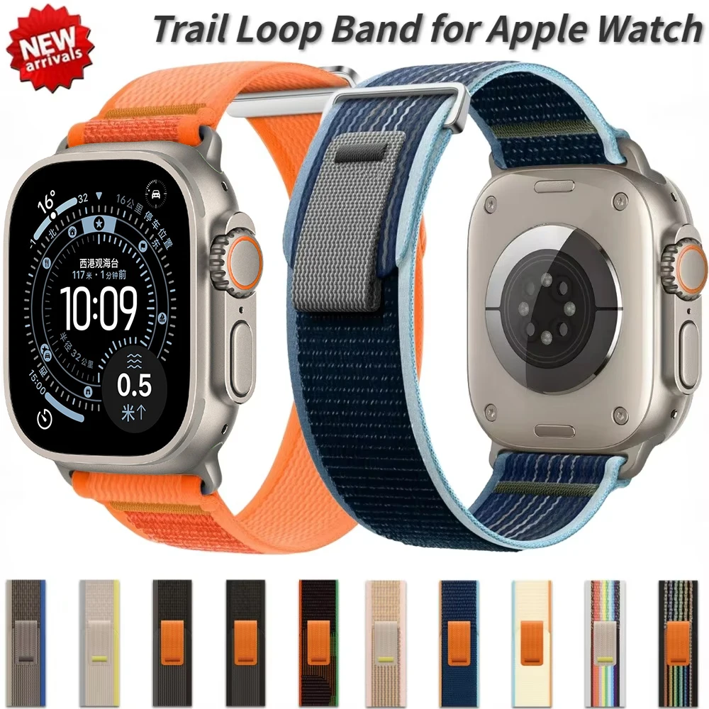 Trail Loop Strap for Apple Watch Ultra 3/2 49mm 11 10 46mm 42mm Nylon Wristband iWatch Series 9 8 7 6 5 4 SE 45mm 41mm 44mm 40mm
Trail Loop Strap for Apple Watch Ultra 3/2 49mm 11 10 46mm 42mm Nylon Wristband iWatch Series 9 8 7 6 5 4 SE 45mm 41mm 44mm 40mm