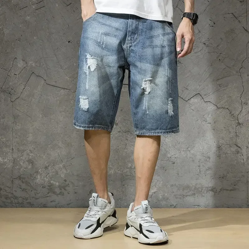 Male Denim Shorts Baggy Blue Loose Ripped Men's Short Jeans Pants Wide Designer Xl With Youthful Emo Korean Fashion Trend 2024
Male Denim Shorts Baggy Blue Loose Ripped Men's Short Jeans Pants Wide Designer Xl With Youthful Emo Korean Fashion Trend 2024