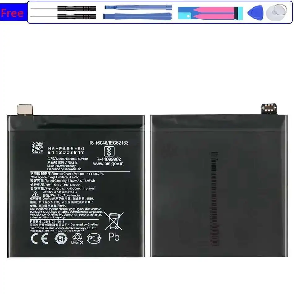 4000mAh Good Low-Temperature Performance For Oneplus 7 Pro Reliable Power Supply BLP699 Mobile Phone Battery 
4000mAh Good Low-Temperature Performance For Oneplus 7 Pro Reliable Power Supply BLP699 Mobile Phone Battery