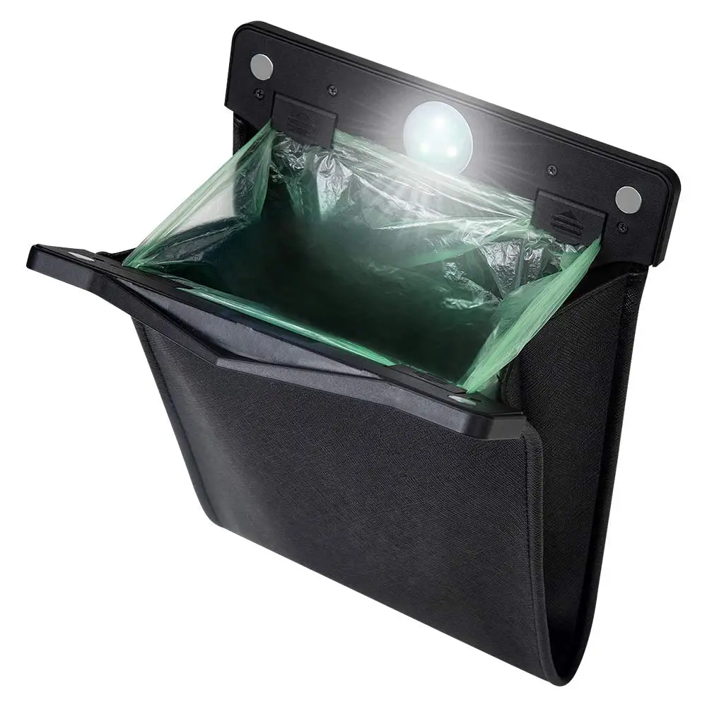 Smart LED Car Trash Can, Waterproof Leak Proof, Artificial Leather, Hanging Storage for Back Seat, Black
Smart LED Car Trash Can, Waterproof Leak Proof, Artificial Leather, Hanging Storage for Back Seat, Black