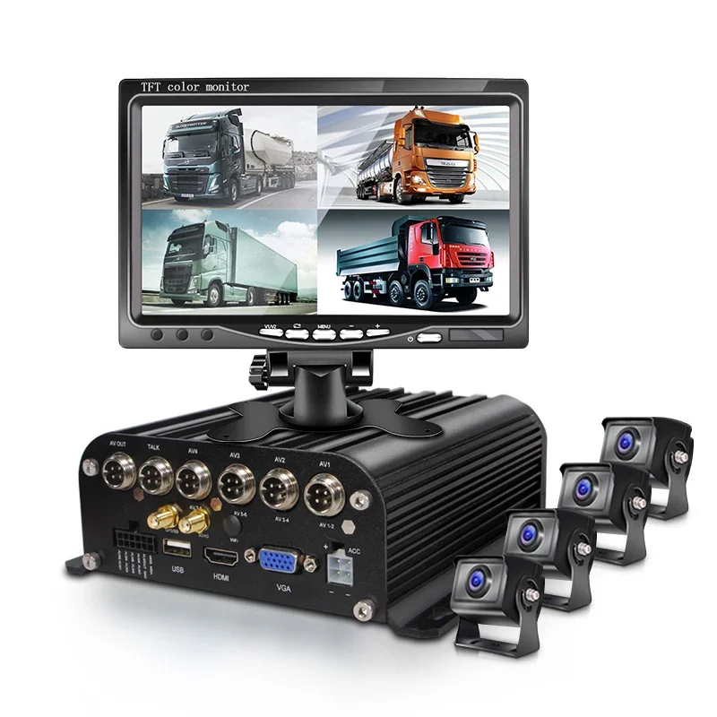 Bosesh 4CH-AHD-MDVR Video Night Vision 10inch Display Bus Safety Monitoring System 4G GPS Remotely Truck Driving Recorder Camera
Bosesh 4CH-AHD-MDVR Video Night Vision 10inch Display Bus Safety Monitoring System 4G GPS Remotely Truck Driving Recorder Camera