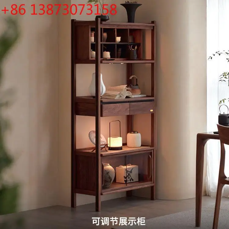 Black walnut solid wood Bogu rack tea set tea room display cabinet antique shelf bookshelf living room Duobao office shelf
Black walnut solid wood Bogu rack tea set tea room display cabinet antique shelf bookshelf living room Duobao office shelf