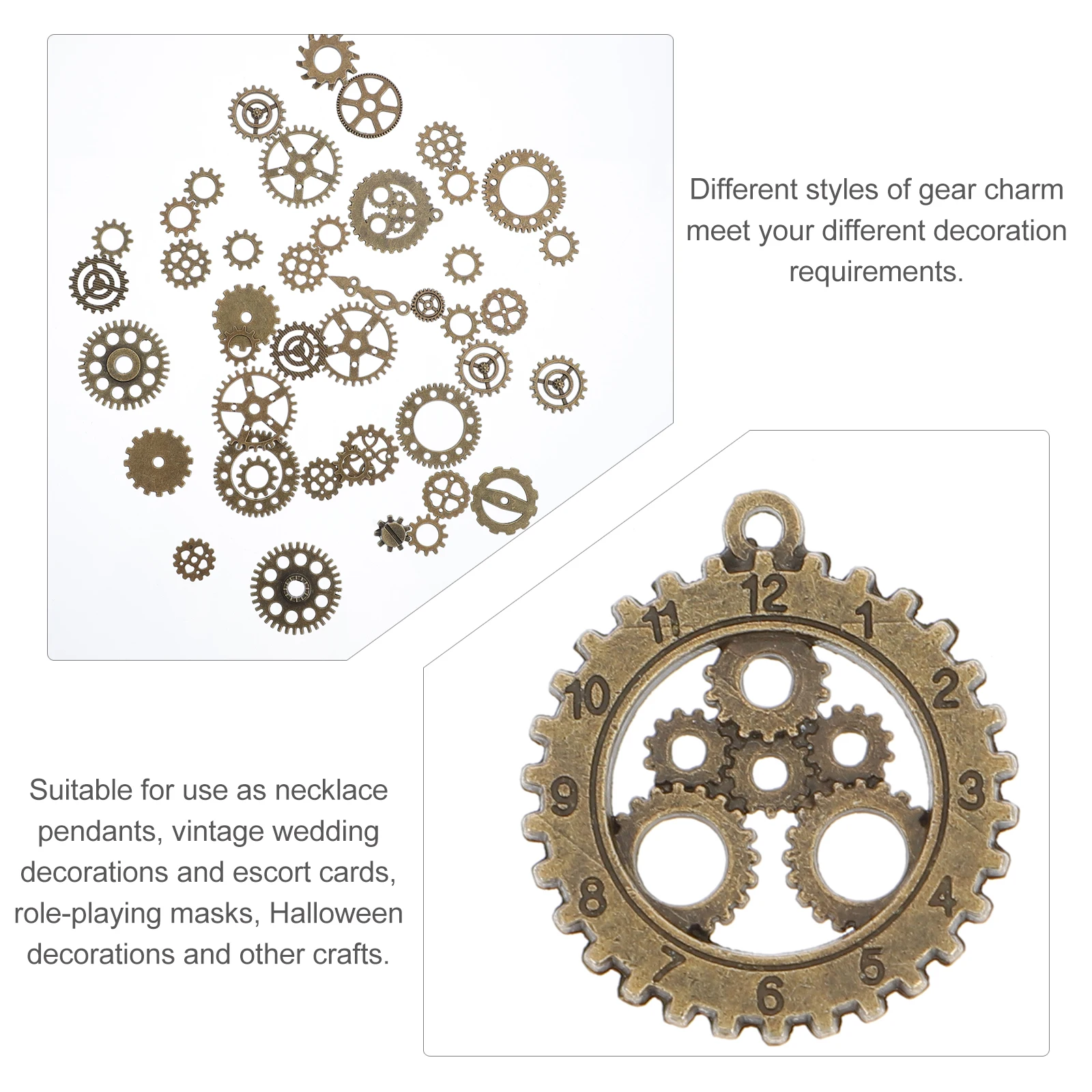 4Pcs Retro Clock Gear Metal Steampunk Charm Vintage DIY Accessories Jewelry Parts Punk Style Decorative Practical
4Pcs Retro Clock Gear Metal Steampunk Charm Vintage DIY Accessories Jewelry Parts Punk Style Decorative Practical
