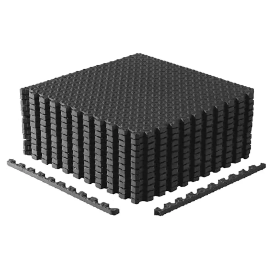 Home gym flooring: 3/4 thick EVA interlocking foam tiles, gray, shock-absorbing and non-slip
Home gym flooring: 3/4 thick EVA interlocking foam tiles, gray, shock-absorbing and non-slip