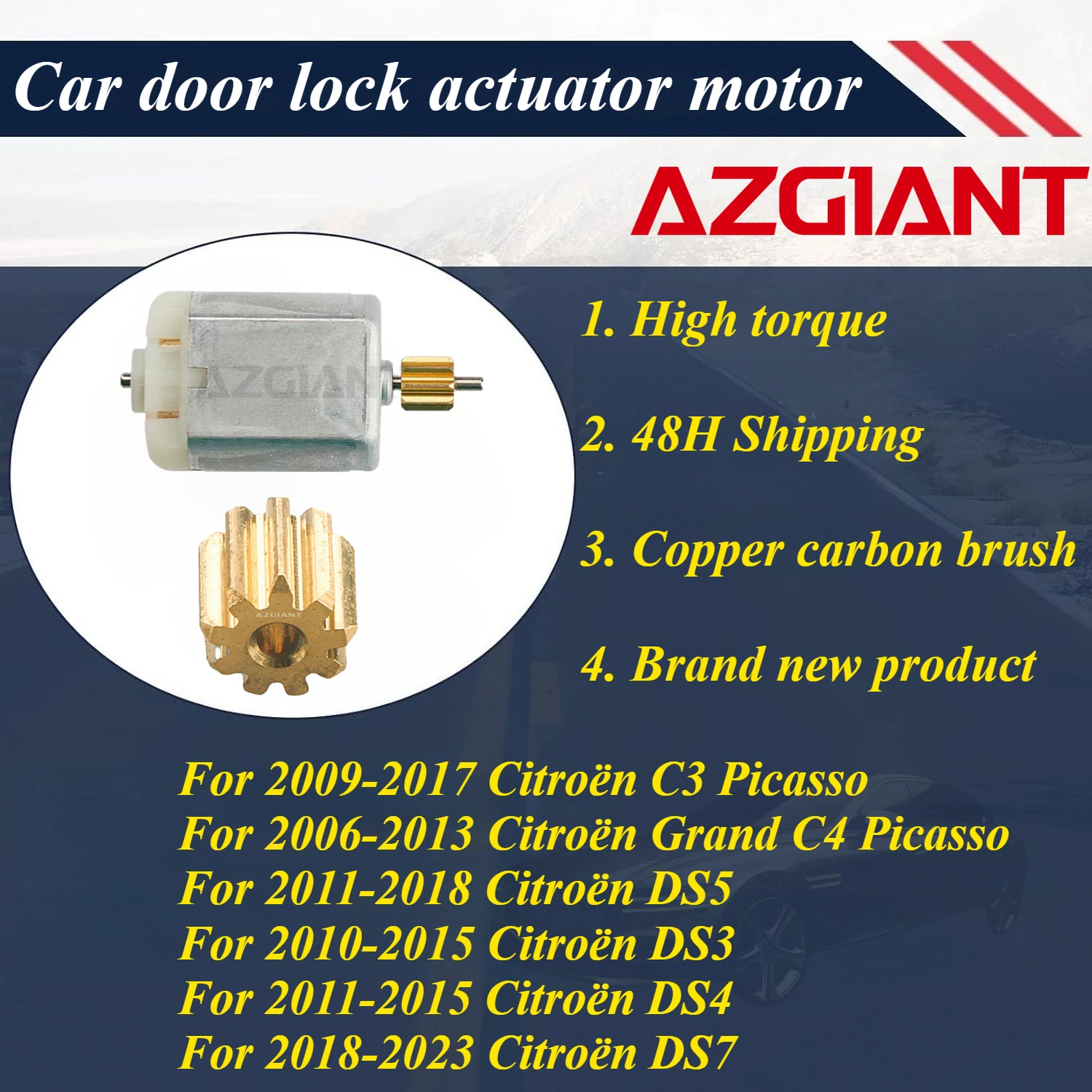 For Citroën C3 Picasso/Grand C4 Picasso AZGIANT High quality car door lock motor New replacement parts 9 teeth FC-280SC-16220
For Citroën C3 Picasso/Grand C4 Picasso AZGIANT High quality car door lock motor New replacement parts 9 teeth FC-280SC-16220
