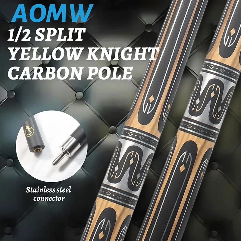 Half billiard cue Yellow Knight Decal stainless steel fast tooth interface high appearance level carbon not easy to deform billi
Half billiard cue Yellow Knight Decal stainless steel fast tooth interface high appearance level carbon not easy to deform billi