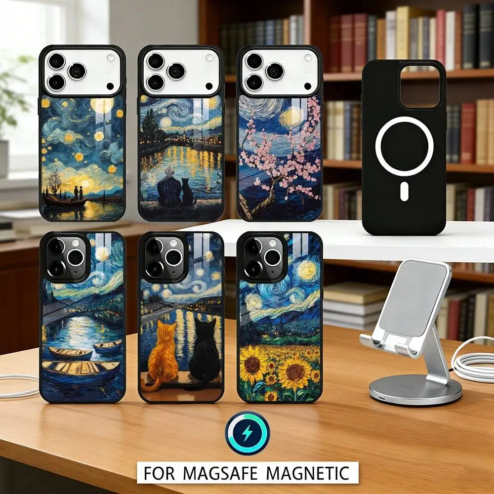 V-Van G-Gogh The Starry Night Phone Case For iPhone 17,16,15,14,13,12,Pro,Max For Magsafe Magnetic Wireless Charging
V-Van G-Gogh The Starry Night Phone Case For iPhone 17,16,15,14,13,12,Pro,Max For Magsafe Magnetic Wireless Charging