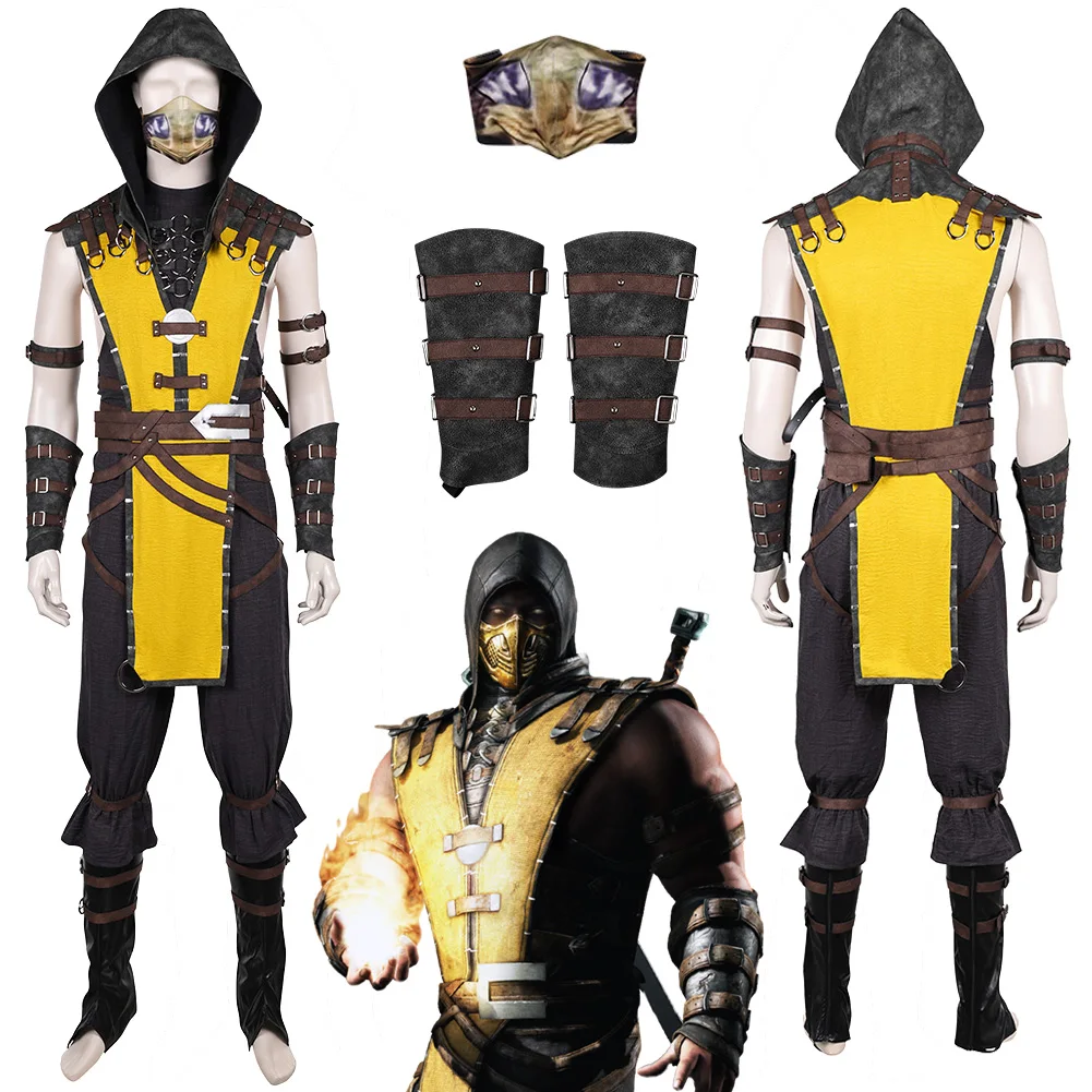 MK1 Скорпион, одежда для косплея, маска, игра Mortal Kombat, костюм для взрослых и мужчин, нарядное платье для ролевых игр, праздничные наряды
MK1 Скорпион, одежда для косплея, маска, игра Mortal Kombat, костюм для взрослых и мужчин, нарядное платье для ролевых игр, праздничные наряды
