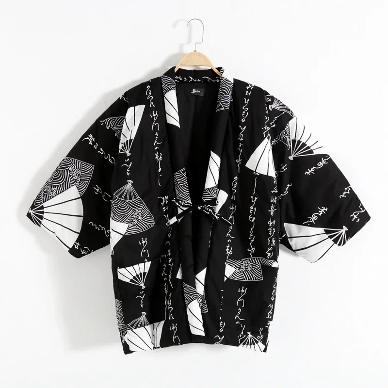 Winter Japanese Kimono Hanten Jacket for Men Cardigan Lace-up Homewear Women Tops Cotton-padded Coat Traditional Clothing Asian
Winter Japanese Kimono Hanten Jacket for Men Cardigan Lace-up Homewear Women Tops Cotton-padded Coat Traditional Clothing Asian