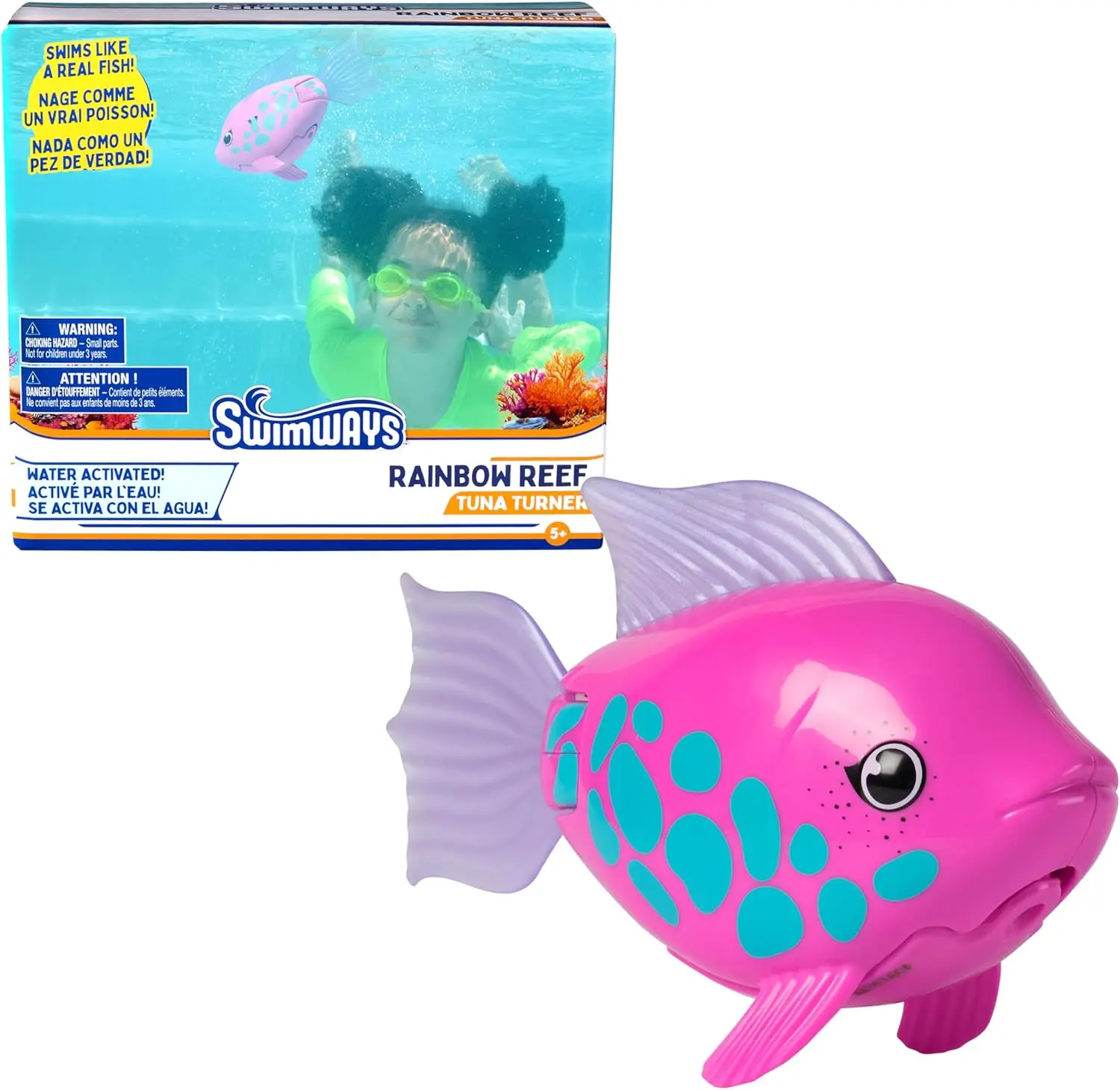 Rainbow Reef Fish Toy, Swimming Accessories & Water Toys, Learn to Swim Pool Toys for Ages 5+, Batteries Included
Rainbow Reef Fish Toy, Swimming Accessories & Water Toys, Learn to Swim Pool Toys for Ages 5+, Batteries Included