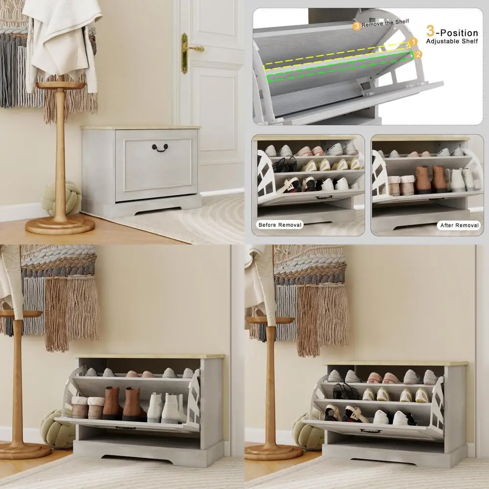 Space-Saving Adjustable Entryway Shoe Storage Bench with Flip Drawer and Comfortable Seating for Small Spaces
Space-Saving Adjustable Entryway Shoe Storage Bench with Flip Drawer and Comfortable Seating for Small Spaces