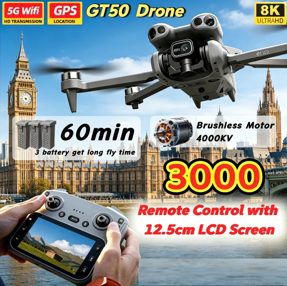 Дрон Lenovo Professional GT50 с камерой 8K HD, 5G, бесщеточным двигателем, оптическим позиционированием и экраном, квадрокоптер для аэрофотосъемки с пультом управления.
Дрон Lenovo Professional GT50 с камерой 8K HD, 5G, бесщеточным двигателем, оптическим позиционированием и экраном, квадрокоптер для аэрофотосъемки с пультом управления.