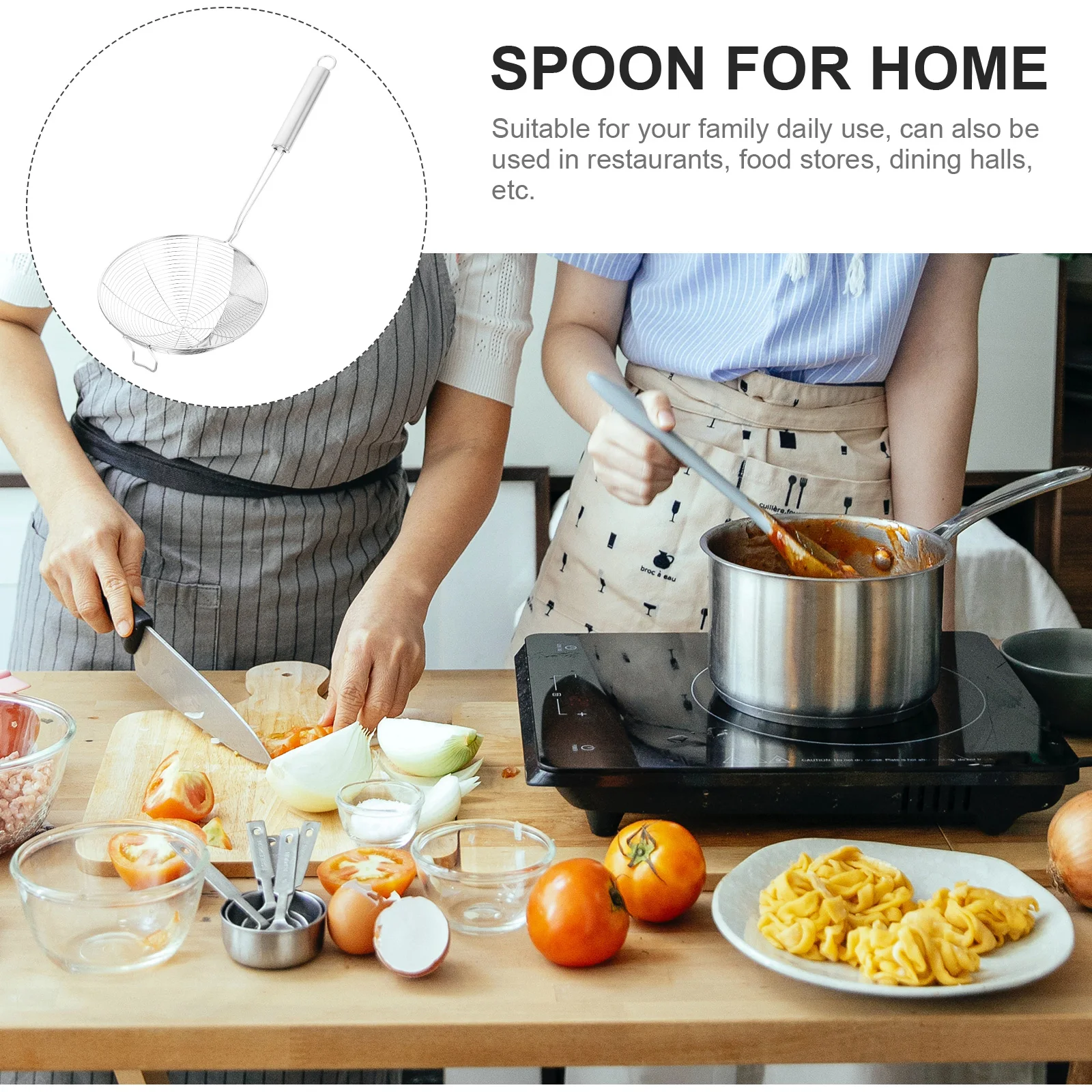 Stainless Steel Slotted Filter Noodle Pasta Strainer H held Kitchen Spoon Strainer Metal
Stainless Steel Slotted Filter Noodle Pasta Strainer H held Kitchen Spoon Strainer Metal