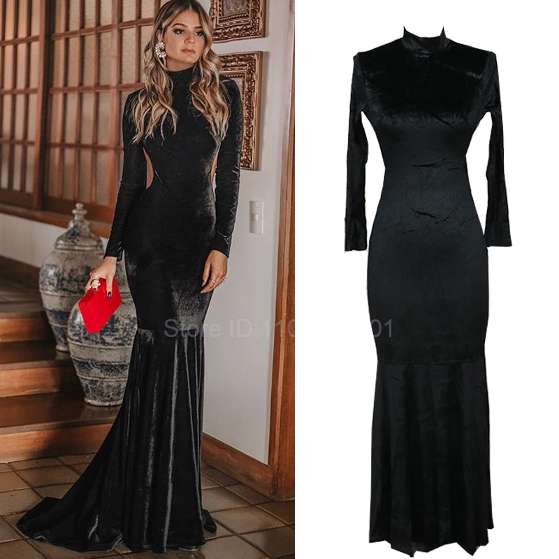 Classic High Street Maxi Dress Women Back Cut Out Elegant Party Evening Long Sleeve O-neck Robe Solid Slim Female Bodycon
Classic High Street Maxi Dress Women Back Cut Out Elegant Party Evening Long Sleeve O-neck Robe Solid Slim Female Bodycon