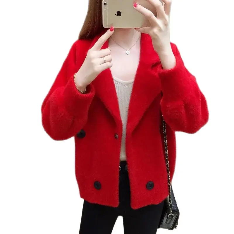 Youth clothing knitted cardigan sweater coat Mink cashmere coats Autumn Winter womens knit cardigan coats Long sleeve sweater
Youth clothing knitted cardigan sweater coat Mink cashmere coats Autumn Winter womens knit cardigan coats Long sleeve sweater