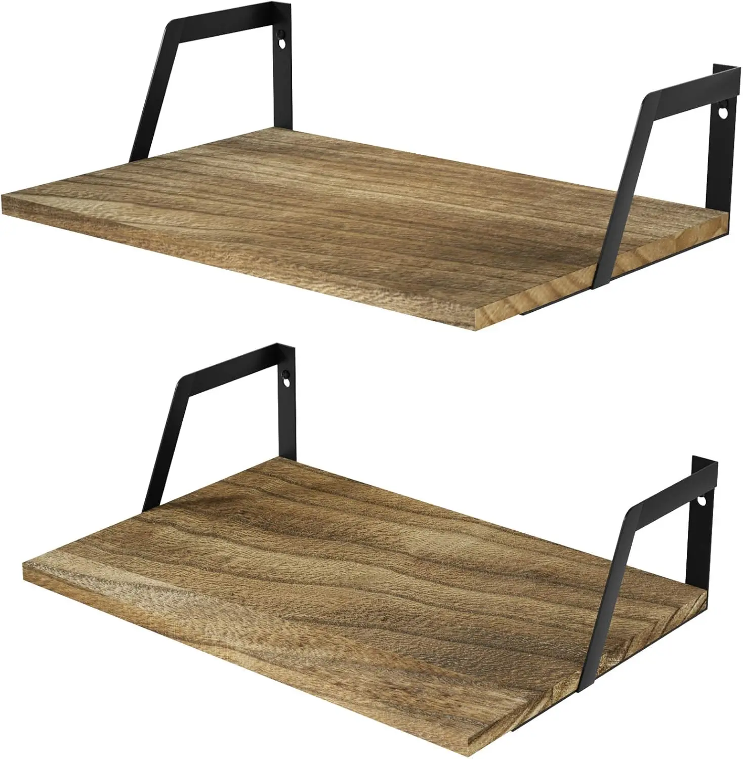 Floating Shelves Wall Mounted Set of 2 Rustic Wood Shelves with Large Capacity(Carbonized Black)
Floating Shelves Wall Mounted Set of 2 Rustic Wood Shelves with Large Capacity(Carbonized Black)
