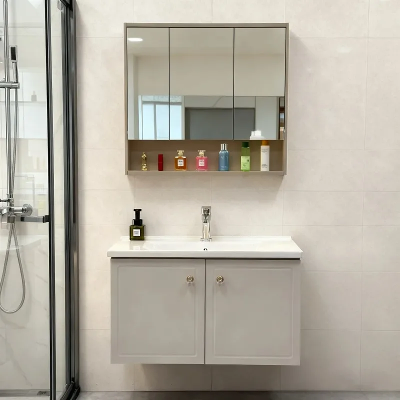 Modern Luxury Style Smart Mirror Vanity Set with Stainless Steel Bathroom Cabinet Ceramic Basin Large-capacity Storage Cabinet
Modern Luxury Style Smart Mirror Vanity Set with Stainless Steel Bathroom Cabinet Ceramic Basin Large-capacity Storage Cabinet