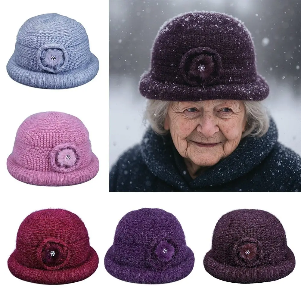 Fashion Flower Decor Knitted Hat Big Size Coldproof Ear Protection Cold Cap Thickened Winter Cap Middle-aged And Elderly
Fashion Flower Decor Knitted Hat Big Size Coldproof Ear Protection Cold Cap Thickened Winter Cap Middle-aged And Elderly