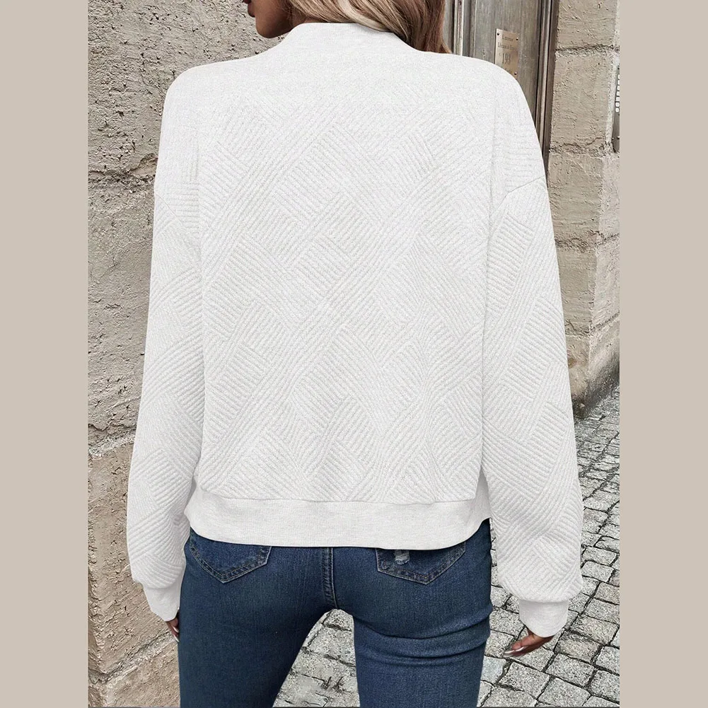 Women Fashion Grey Zipper Jackets Simple Baseball Collar Casual Jacket Long Sleeve Female Short Coat Autumn Street Outerwear
Women Fashion Grey Zipper Jackets Simple Baseball Collar Casual Jacket Long Sleeve Female Short Coat Autumn Street Outerwear