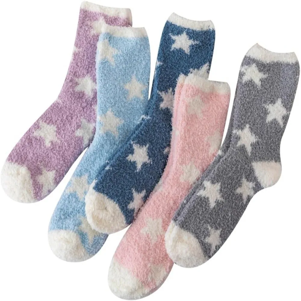 Новые носки из кораллового флиса со звездами, утолщенные мягкие носки-тапочки, теплые дышащие носки для сна для женщин
Новые носки из кораллового флиса со звездами, утолщенные мягкие носки-тапочки, теплые дышащие носки для сна для женщин