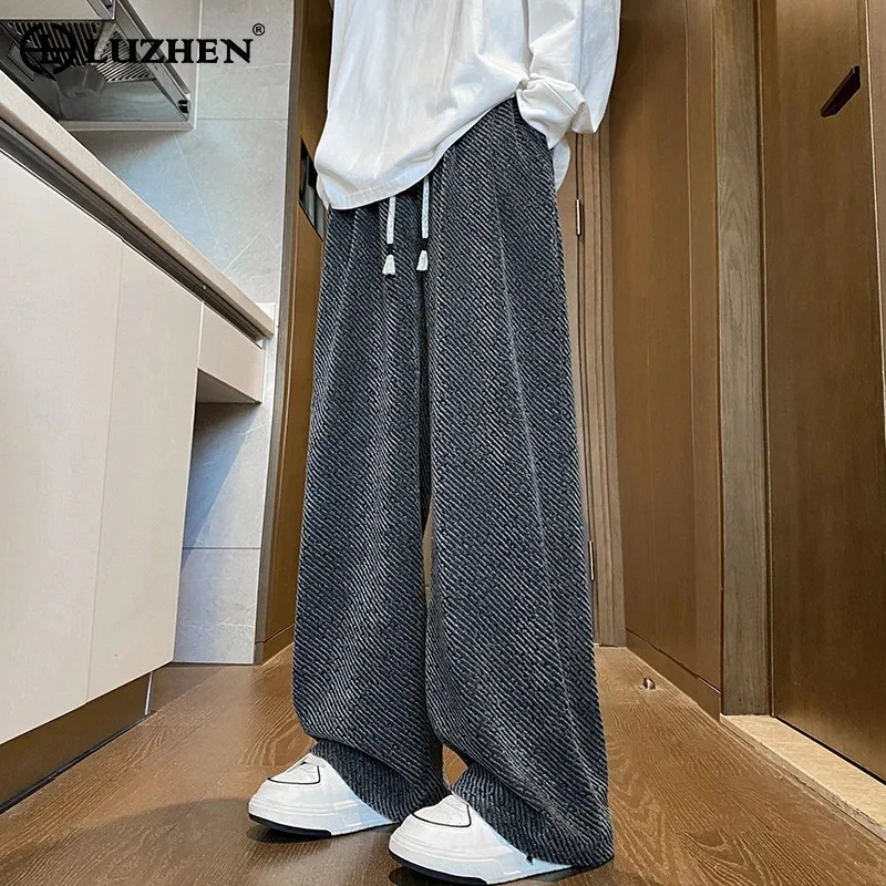 LUZHEN Korean Fashion Drawstring Elastic Waist Straight Trousers Men 2025 New Original High Quality Wide Leg Casual Pants JY3735
LUZHEN Korean Fashion Drawstring Elastic Waist Straight Trousers Men 2025 New Original High Quality Wide Leg Casual Pants JY3735
