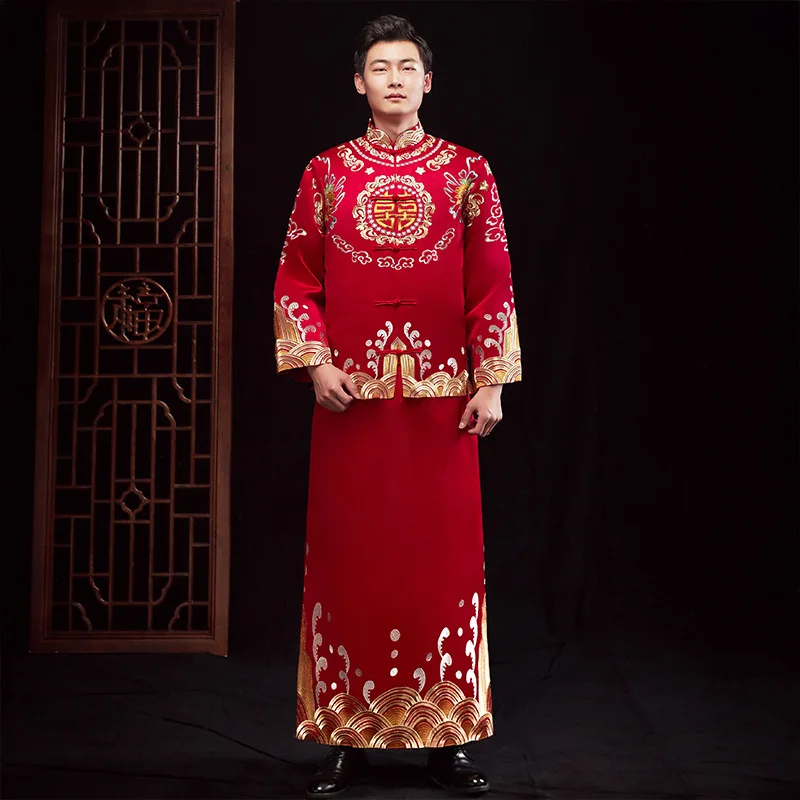 Retro Man Red Embroidery Qipao Chinese Style Traditional Modern Cheongsam Wedding Dress
Retro Man Red Embroidery Qipao Chinese Style Traditional Modern Cheongsam Wedding Dress