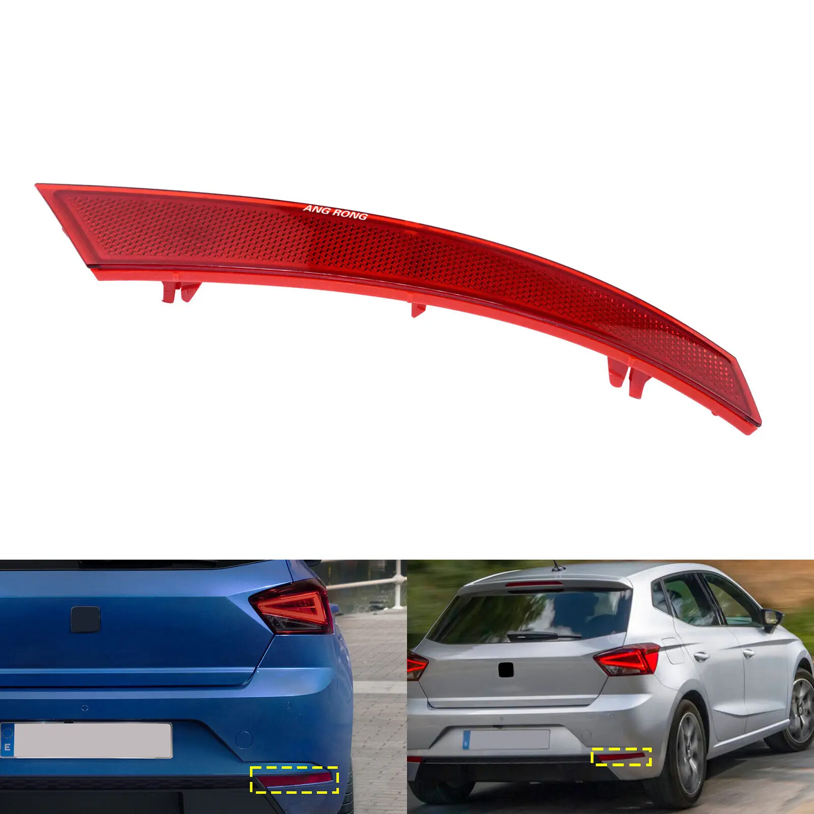 Красная линза, отражатель заднего бампера в сборе, правая сторона для Seat Ibiza 6F KJ1 2017-21
Красная линза, отражатель заднего бампера в сборе, правая сторона для Seat Ibiza 6F KJ1 2017-21