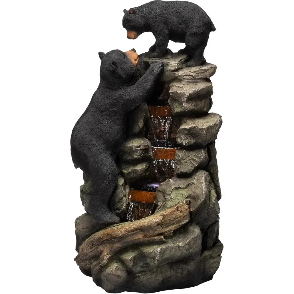 TZL178 36" Indoor/Outdoor 2 Bears Climbing Rainforest Water Fountain with LED Lights – Cascading Wildlife Water Feature
TZL178 36" Indoor/Outdoor 2 Bears Climbing Rainforest Water Fountain with LED Lights – Cascading Wildlife Water Feature