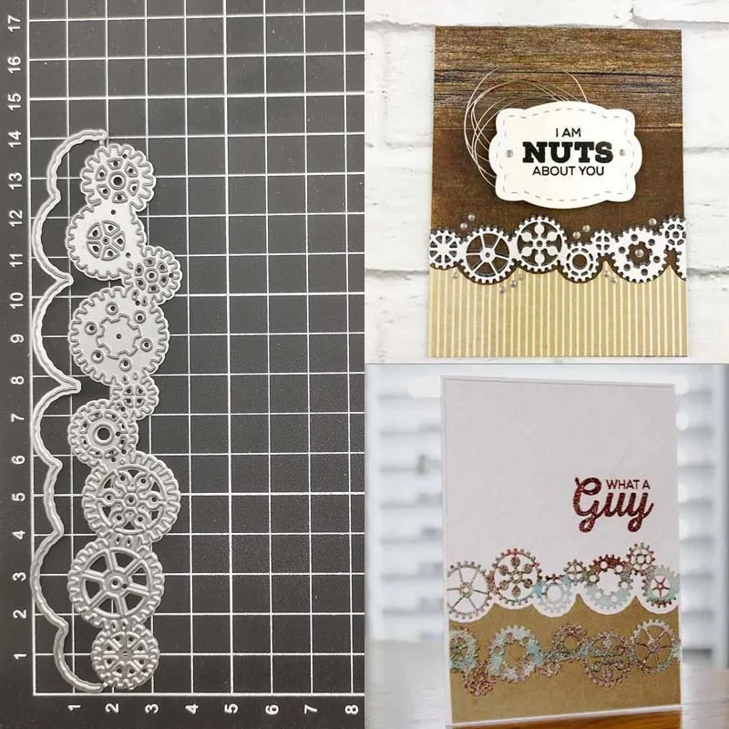 Gear card Cutting Dies Stencils DIY Scrapbooking Decorative Embossing Handcraft Die Cutting Template
Gear card Cutting Dies Stencils DIY Scrapbooking Decorative Embossing Handcraft Die Cutting Template