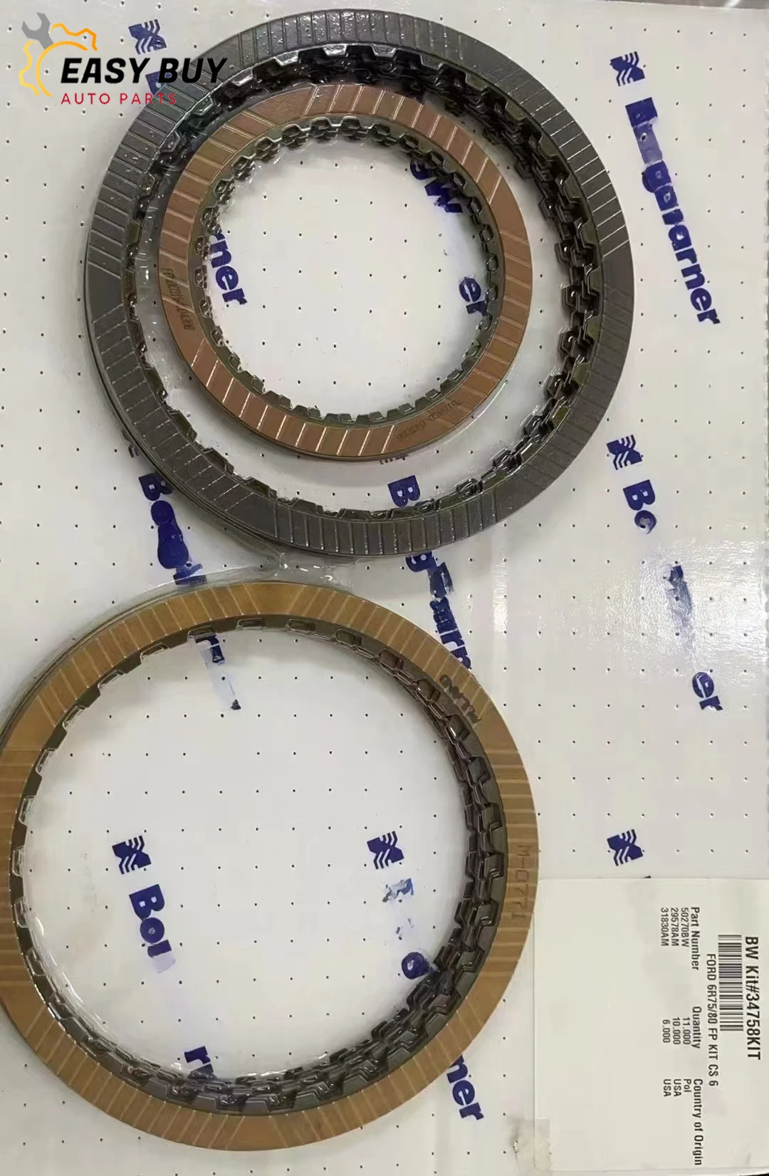 BorgWarner Original New 6R80 Auto Transmission Friction Kit Clutch Plates FitsFor FORD Car Accessories Gearbox Parts Transnation
BorgWarner Original New 6R80 Auto Transmission Friction Kit Clutch Plates FitsFor FORD Car Accessories Gearbox Parts Transnation