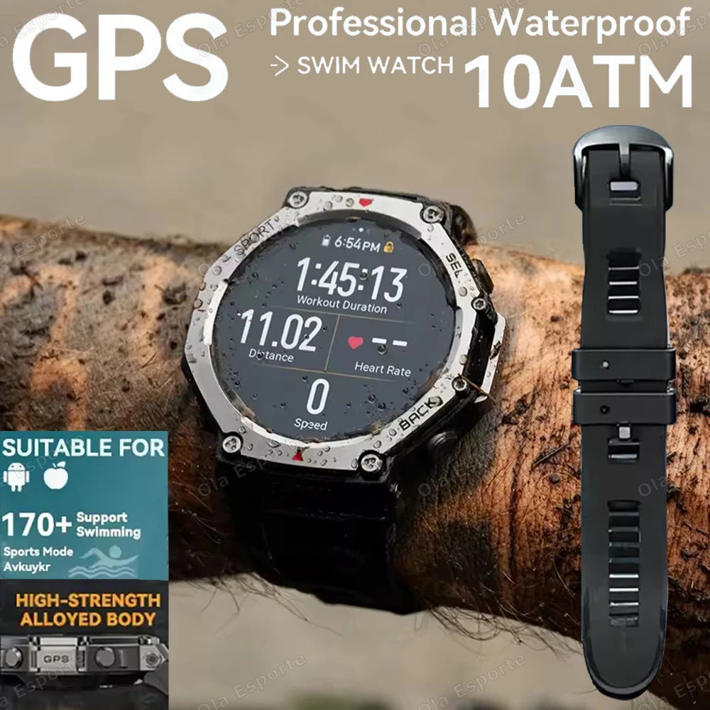 Оригинальные военные умные часы с GPS, 5 атм, водонепроницаемые, двухдиапазонные, GNSS, компас, уличные, 170+, спортивные умные часы для мужчин, новинка 2023 года
Оригинальные военные умные часы с GPS, 5 атм, водонепроницаемые, двухдиапазонные, GNSS, компас, уличные, 170+, спортивные умные часы для мужчин, новинка 2023 года