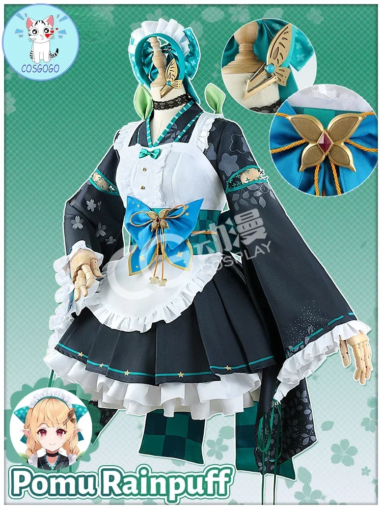 Nijisanji EN Vtuber Pomu Rainpuff Cosplay Costume Women Cute Japanese Kimono Dress Maid Suit Halloween Party Uniform Custom Made
Nijisanji EN Vtuber Pomu Rainpuff Cosplay Costume Women Cute Japanese Kimono Dress Maid Suit Halloween Party Uniform Custom Made