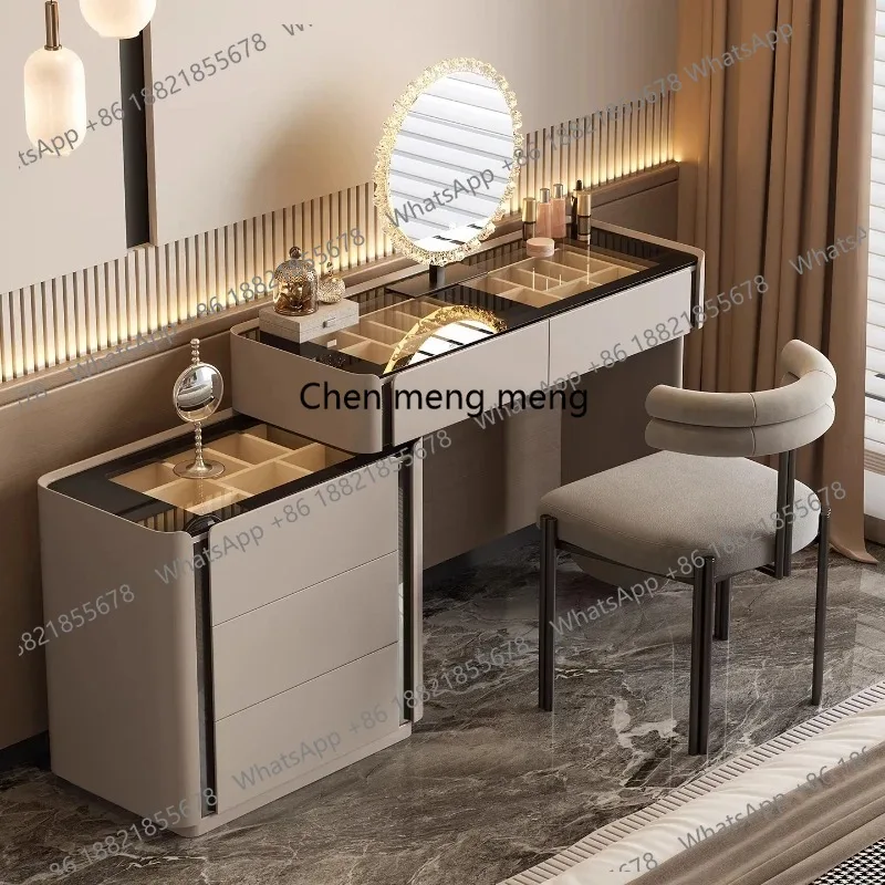 Modern luxury jewelry cabinet makeup table with lamp Makeup vanity Toiletries desk Dressing tables dressers for bedroom Dresser
Modern luxury jewelry cabinet makeup table with lamp Makeup vanity Toiletries desk Dressing tables dressers for bedroom Dresser
