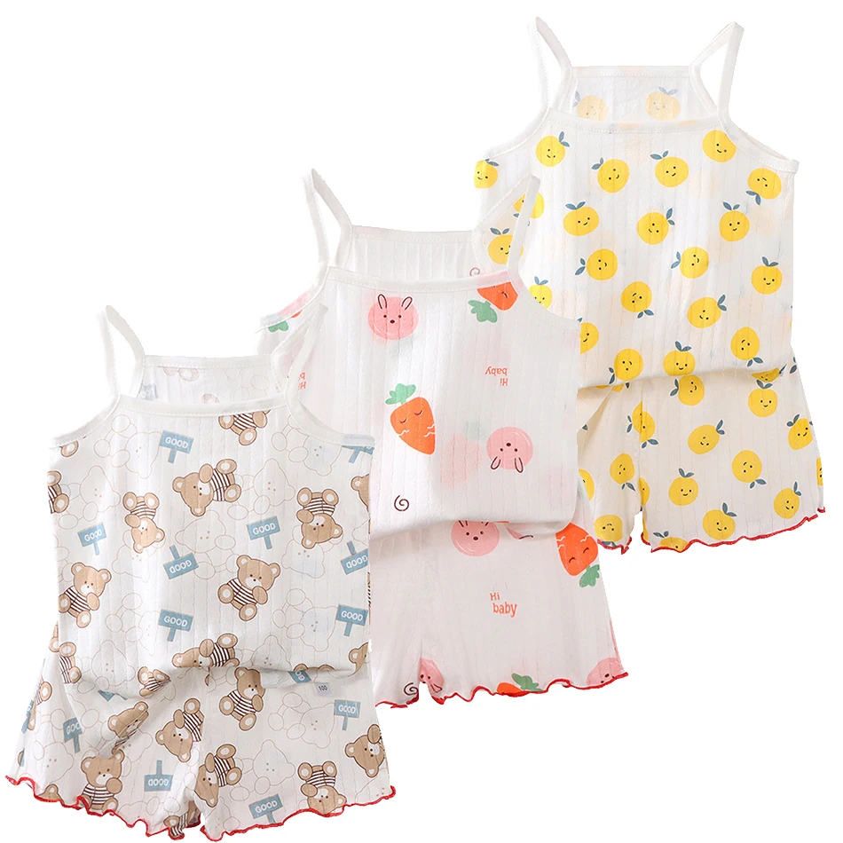 3 Sets/Pack 2025 Girl Ruffles Sleepwear Clothing Set Kids Summer Tank Tops Shorts 2 Piece Pajamas Outfit Nightwear Loungewear
3 Sets/Pack 2025 Girl Ruffles Sleepwear Clothing Set Kids Summer Tank Tops Shorts 2 Piece Pajamas Outfit Nightwear Loungewear