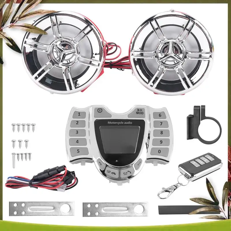 Portable Motorcycle Audio Stereo Speakers Wireless Bluetooth MP3 Player Waterproof FM Audio For Motor Scooter Bike ATV UTV
Portable Motorcycle Audio Stereo Speakers Wireless Bluetooth MP3 Player Waterproof FM Audio For Motor Scooter Bike ATV UTV