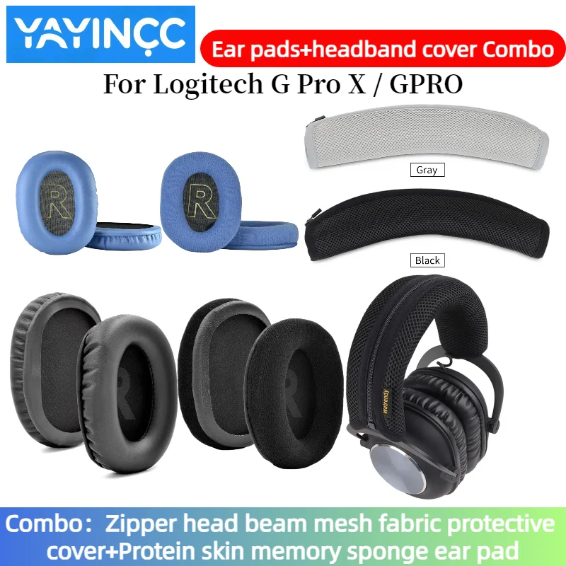 YAYINCC Replacement Leather /velvet Ear pads+Zipper headband cover Combo for Logitech G Pro X / GPRO Headset repair parts
YAYINCC Replacement Leather /velvet Ear pads+Zipper headband cover Combo for Logitech G Pro X / GPRO Headset repair parts