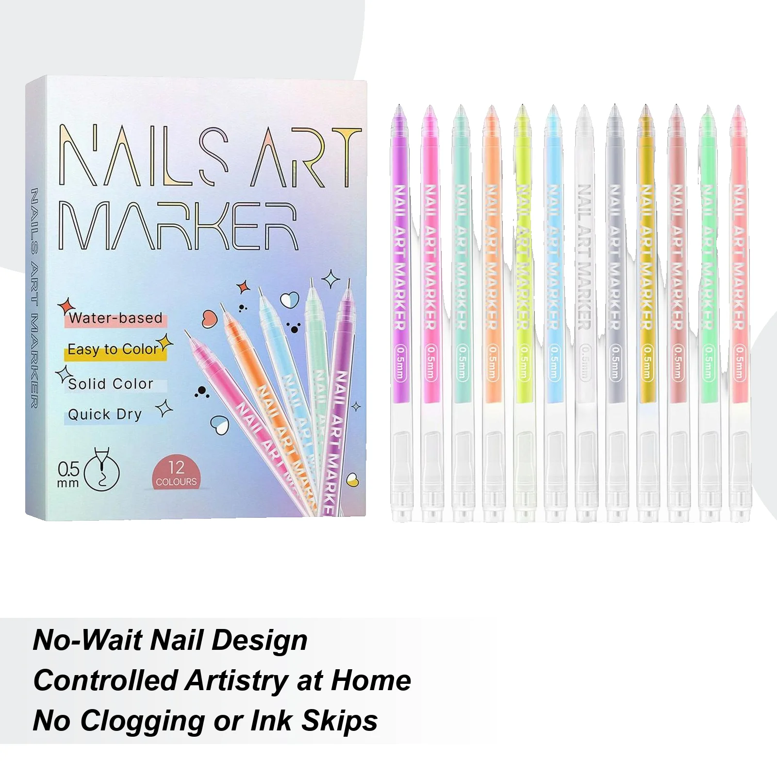 12-Color nail polish pen Nail Marker Pen nail paint pens Professional Salon Manicure Tool Fine Tips Nail Marker Pen for Girls
12-Color nail polish pen Nail Marker Pen nail paint pens Professional Salon Manicure Tool Fine Tips Nail Marker Pen for Girls