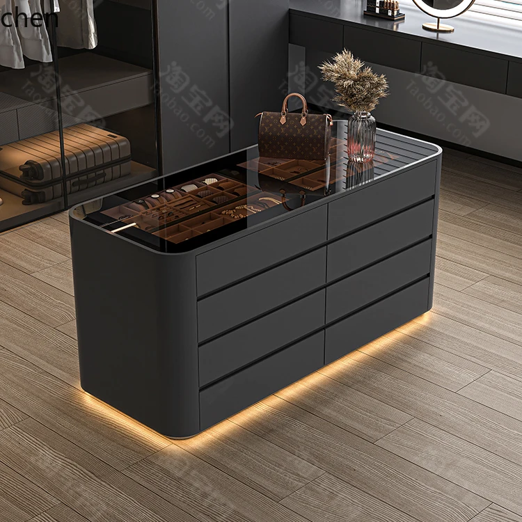 HTT simple modern cloakroom Nakashimadai high-end storage chest jewelry clothing store jewelry display cabinet
HTT simple modern cloakroom Nakashimadai high-end storage chest jewelry clothing store jewelry display cabinet