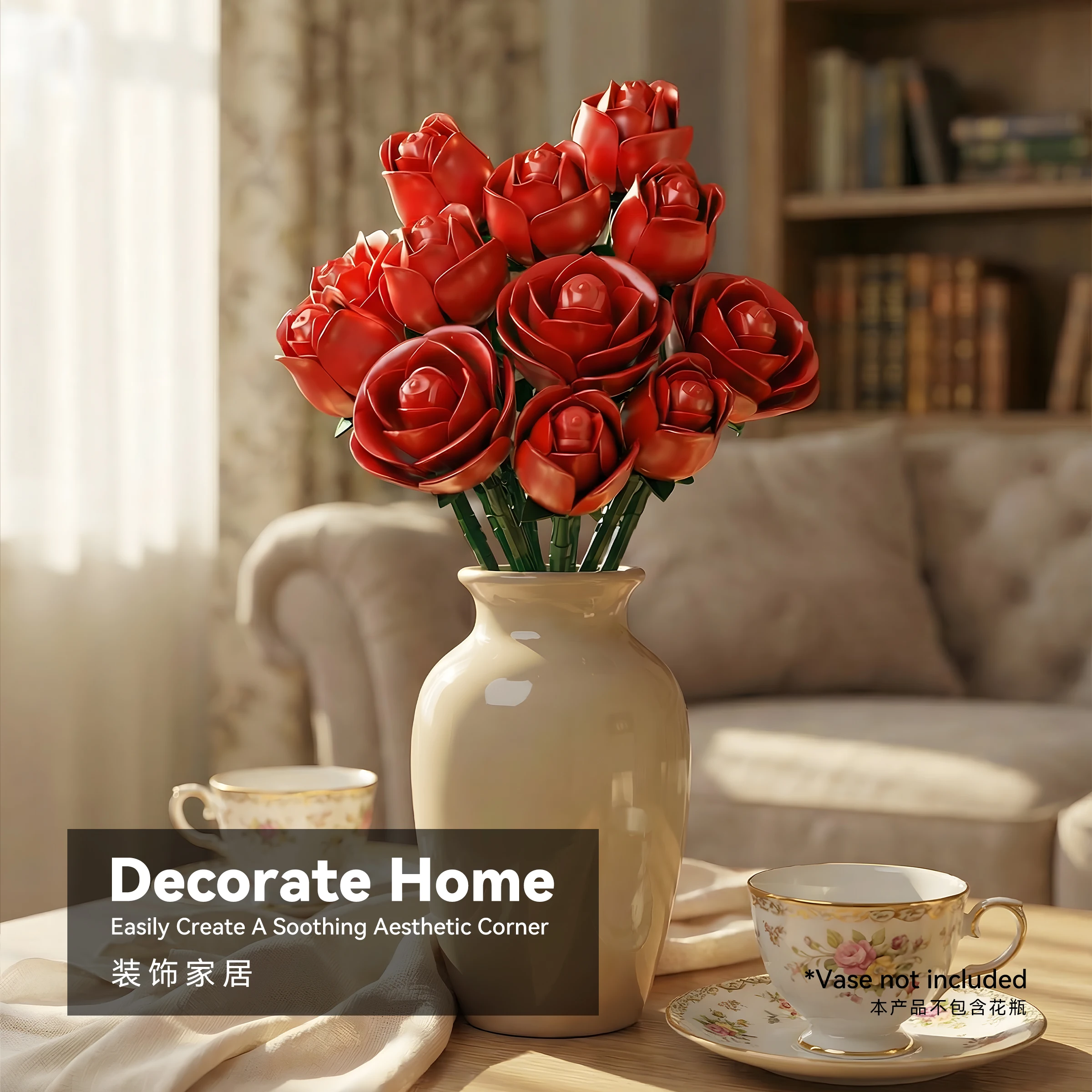 12Pieces Red Rose Bundle Building Blocks Toys Model Bouquet Assemble Puzzle Bricks Toy Sets Ornament Valentine's Day Gifts
12Pieces Red Rose Bundle Building Blocks Toys Model Bouquet Assemble Puzzle Bricks Toy Sets Ornament Valentine's Day Gifts