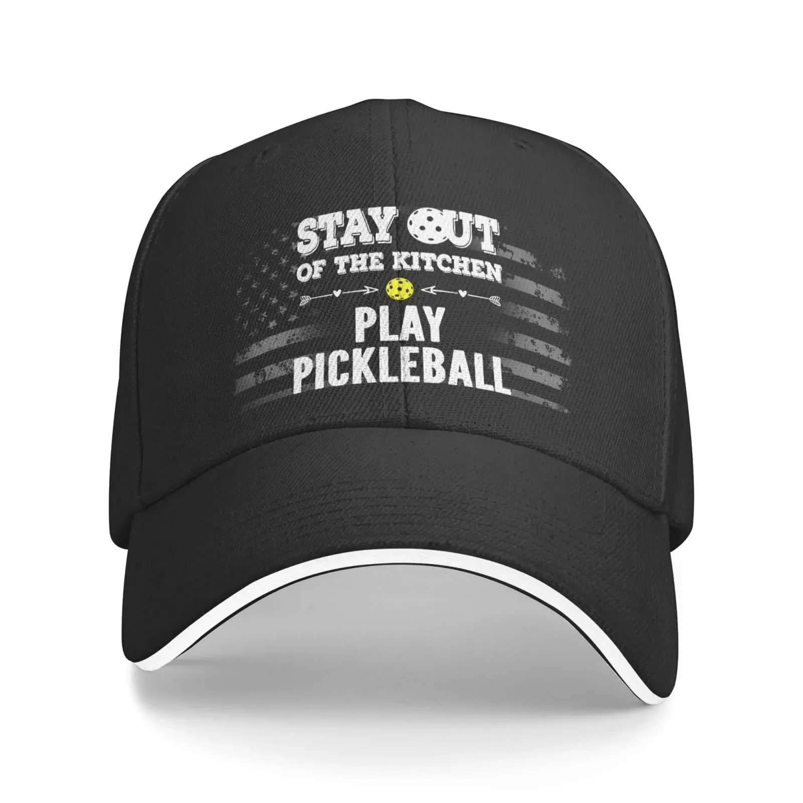 Бейсбольная кепка Stay Out of The Kitchen Pickleball, регулируемая модная кепка Casquette, повседневная шляпа с утиным языком для мужчин и женщин
Бейсбольная кепка Stay Out of The Kitchen Pickleball, регулируемая модная кепка Casquette, повседневная шляпа с утиным языком для мужчин и женщин