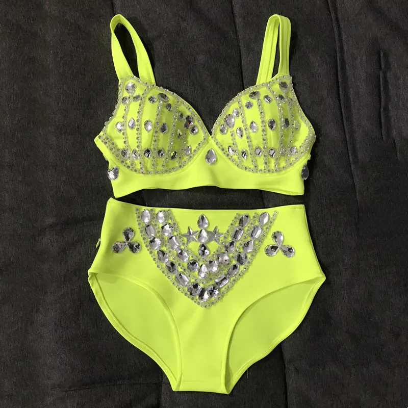 Nightclub Bar Rhinestones Bikini 2 Piece Stage Wear Women DJ Dancer Gogo Dance Costume Sexy Stage Wear Club Rave Festival Outfit
Nightclub Bar Rhinestones Bikini 2 Piece Stage Wear Women DJ Dancer Gogo Dance Costume Sexy Stage Wear Club Rave Festival Outfit