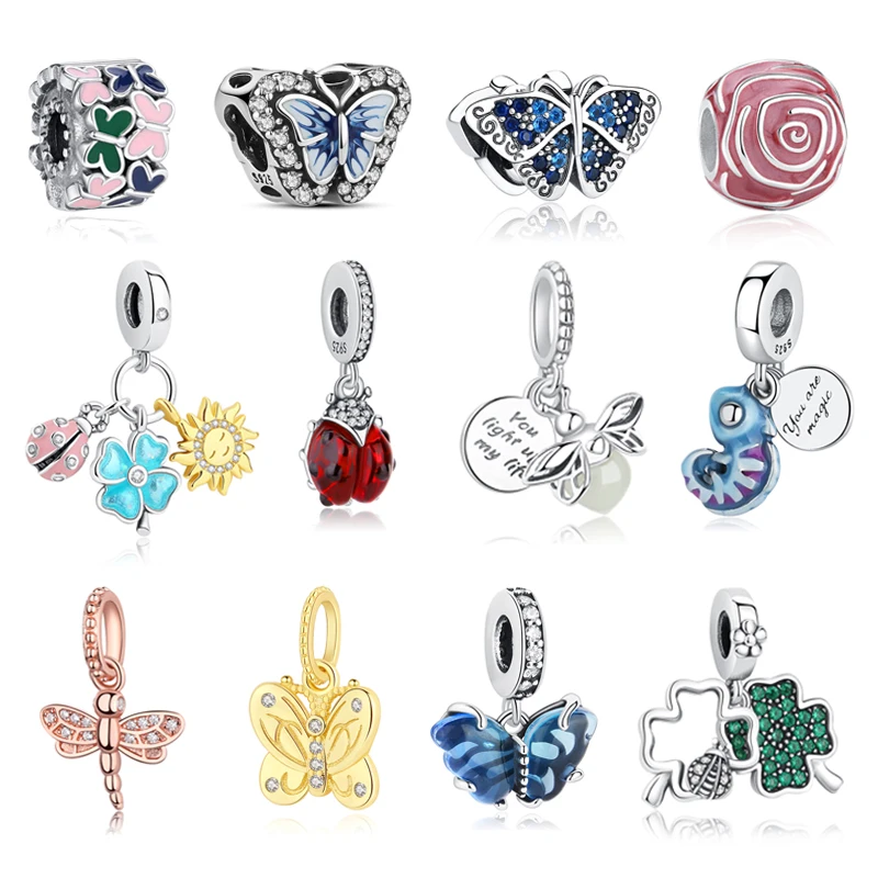 Original 925 Sterling Silver Charms Butterfly Firefly Flower Pendant Beads Fit Brand Bracelets Necklaces Women DIY Jewelry
Original 925 Sterling Silver Charms Butterfly Firefly Flower Pendant Beads Fit Brand Bracelets Necklaces Women DIY Jewelry