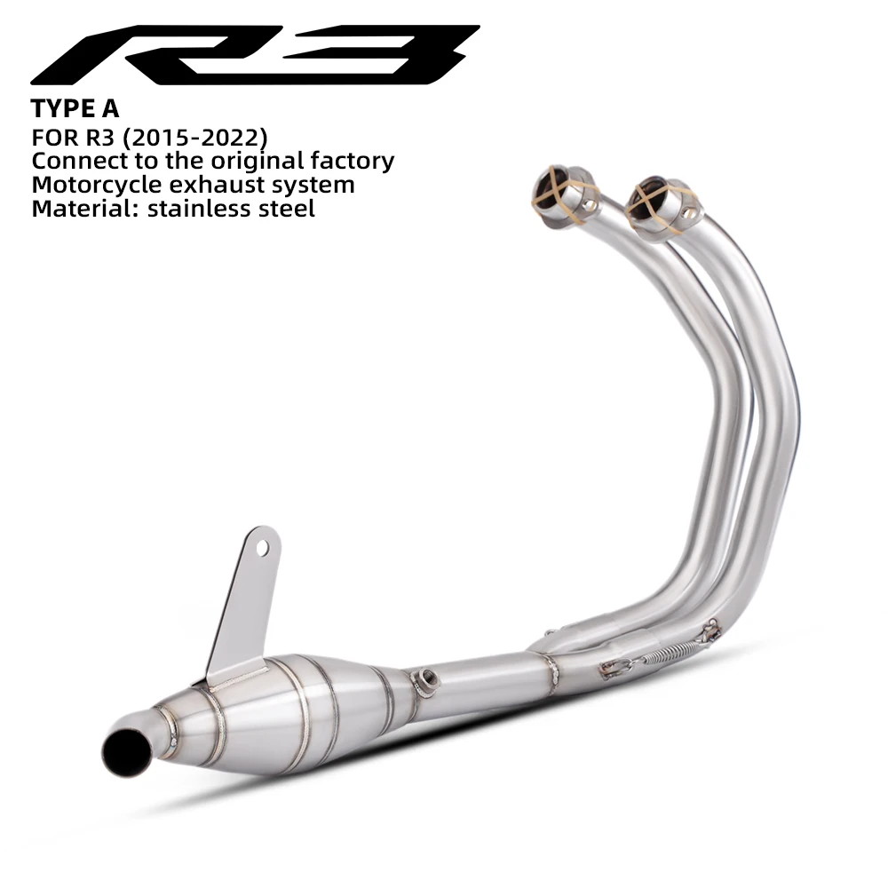 For YZF R3 R25 MT03 2015 - 2023 Years Motorcycle Exhaust Escape Moto Full Systems Front Middle Link Pipe
For YZF R3 R25 MT03 2015 - 2023 Years Motorcycle Exhaust Escape Moto Full Systems Front Middle Link Pipe