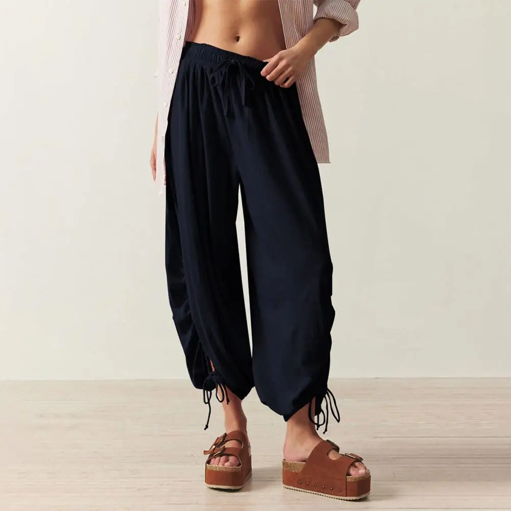 Women Bloomers Drawstring Tied Lantern Pants European And American Style Spring And Summer High-end Feeling Slimming Casual Pant
Women Bloomers Drawstring Tied Lantern Pants European And American Style Spring And Summer High-end Feeling Slimming Casual Pant