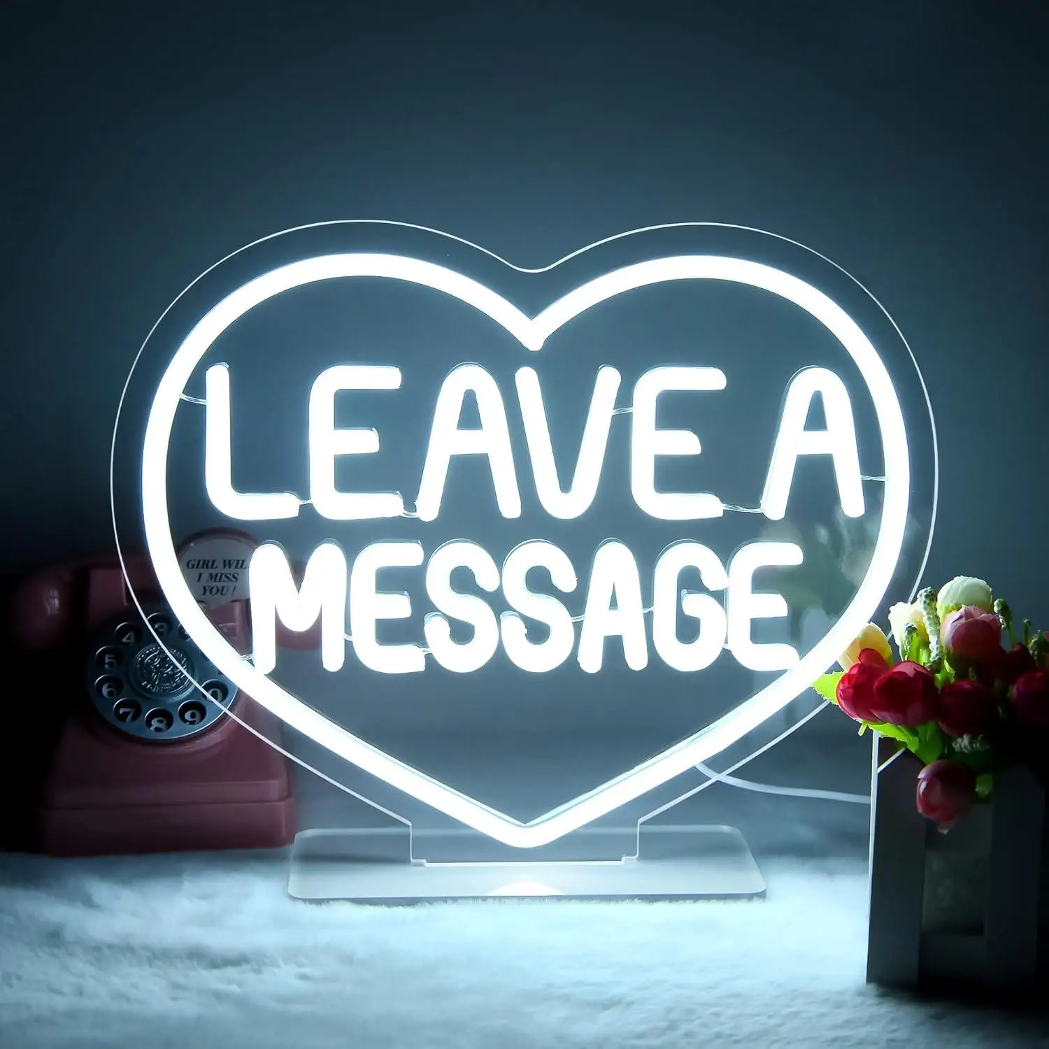 Leave a Message Neon Sign Guestbook LED Neon Light Sign for Wedding Shop Party Reception Backdrop Table Decor Night Light
Leave a Message Neon Sign Guestbook LED Neon Light Sign for Wedding Shop Party Reception Backdrop Table Decor Night Light