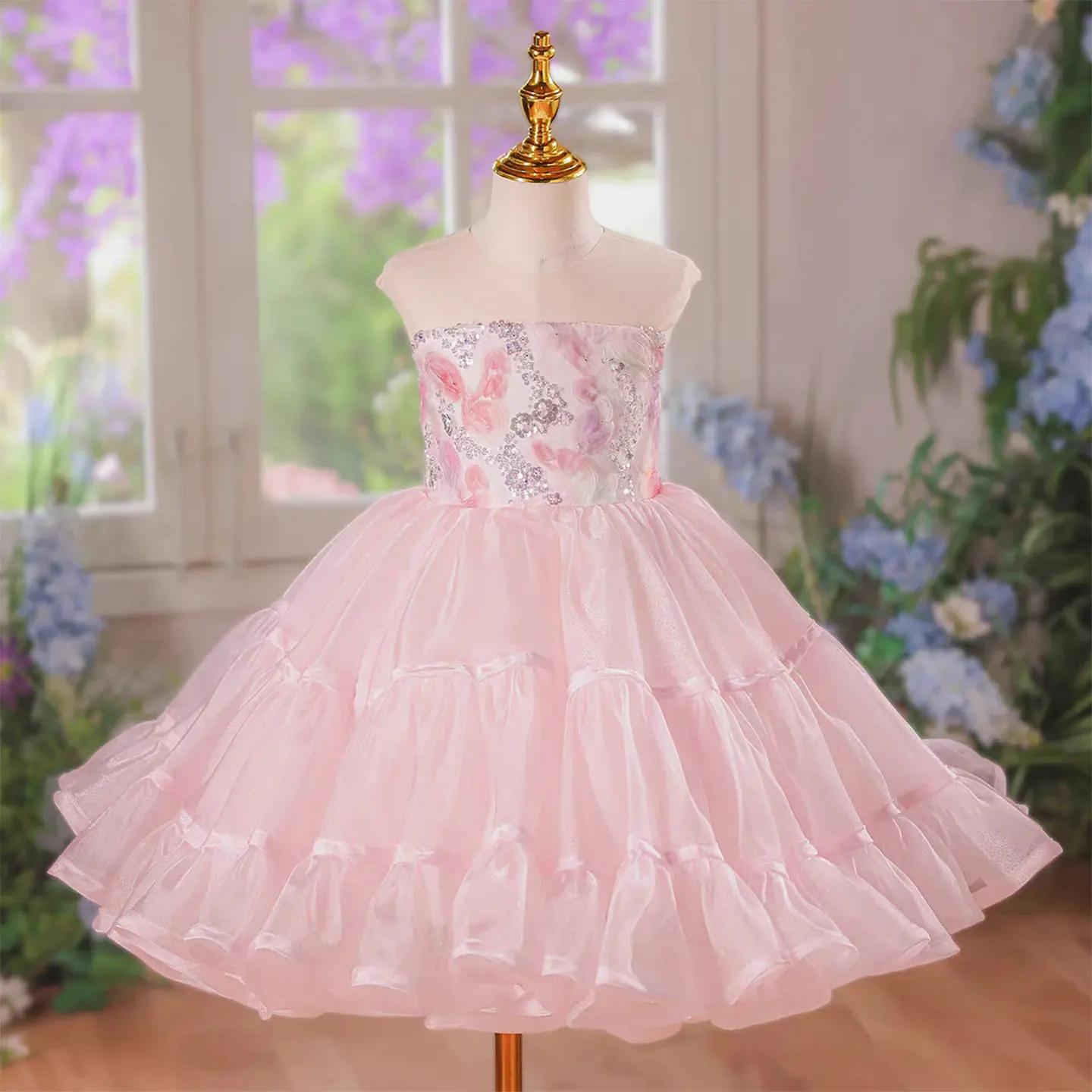 Jill Wish D279 Pink Flower Girl Dress with 3D Floral Embroidery, Layered Organza Skirt, Princess Party Gown for Kids
Jill Wish D279 Pink Flower Girl Dress with 3D Floral Embroidery, Layered Organza Skirt, Princess Party Gown for Kids